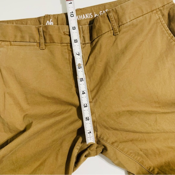 Gap Tuxedo Striped Khaki Pants Broken In Straight Leg Modern Bronze Size 6 - Picture 5 of 13